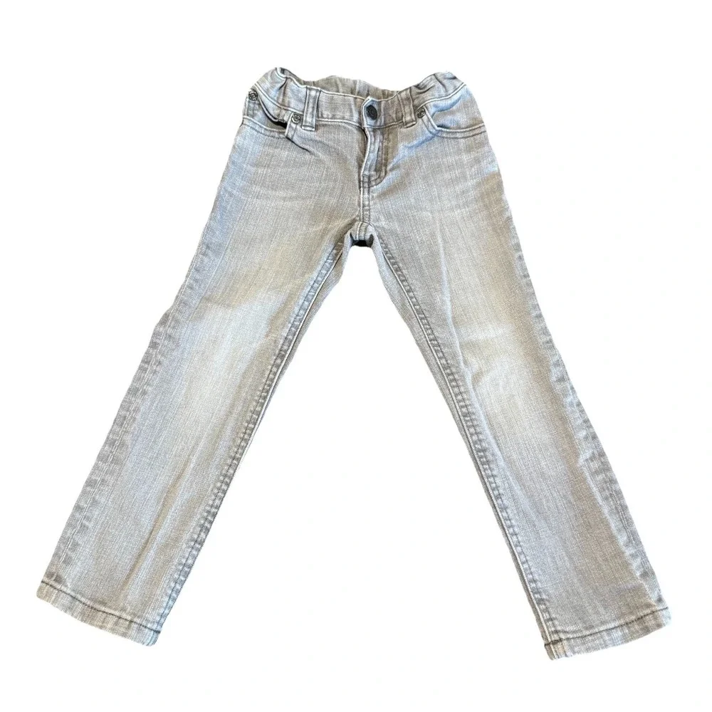 Ralph Lauren Boys' Smoke Grey Distressed Skinny Jeans 4 T